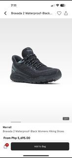 Merrell Bravada 2 Waterproof-Black Womens Hiking Shoes
