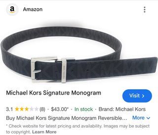 Michael Kors signature black belt