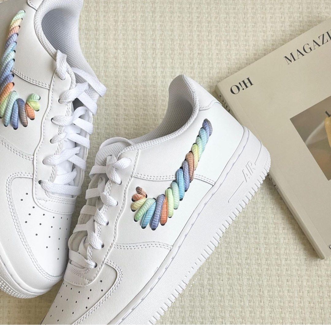Nike Air Force 1 Rainbow Lace Swoosh