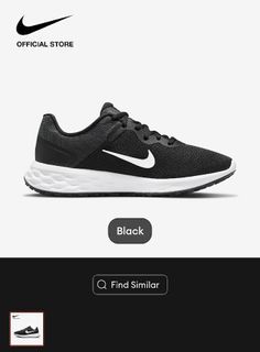 Nike Revolution 6 Running Shoes Black White BRAND NEW