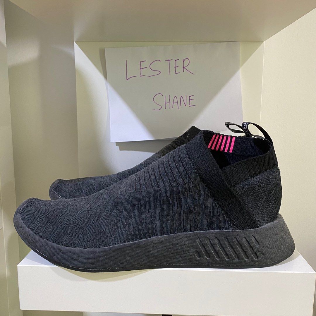 nmd cs2 triple black shock pink