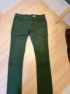 Olive green guess y2k aesthetic skinny jeans