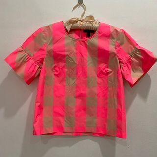 Original Jcrew Bell Sleeves Blouse Top in Pink & Beige detail