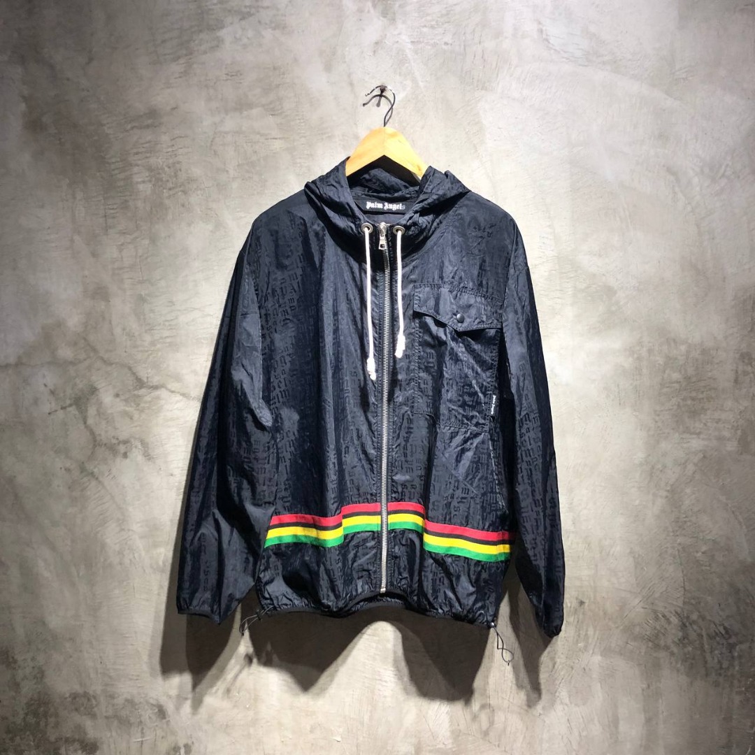 Palm Angels Monogram all over print zip up windbreaker jacket Luxury Apparel on Carousell