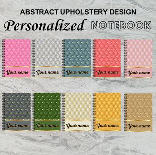 Personalized Notebook (Abstract Upholstery Design)
