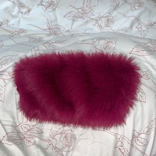 Pink Fur Tube Top