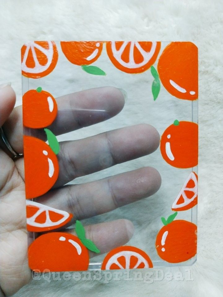 pre-loved oranges hand painted pc toploader (Category: Art & Prints) located in Pasig City. Submitted by QueenSpringDeal (Listing ID 1303358794, Image 1). Description: title: pre-loved oranges hand painted pc toploader description: hand painted customized, pre-loved, onhand and ready to ship price: P55 flaws: pre-loved payment methods: Gcash, Maya, BDO, eCebuana, Paypal delivery options: (shouldered by buyer), SDD within MM, or GGX, LBC, J&T, JRS