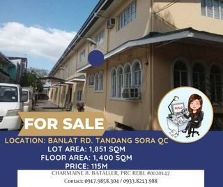 Prime Office Warehouse Property along Banlat Road Tandang Sora Quezon City