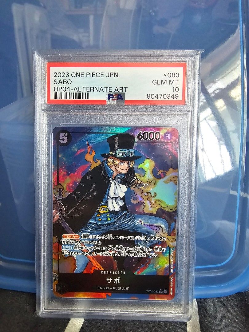 Psa10 Sabo OP04-083 SR Parallel (Alt Art) One Piece Card