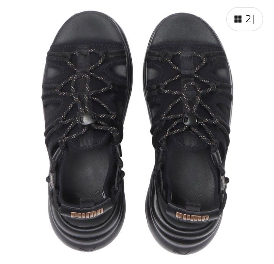 国内配送 PUMA CILIA WEDGE SANDAL BLACK Puma Women's Cilia Wedge 'Black' - POIZON