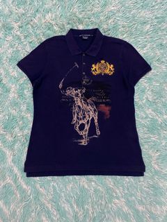 Ralph Lauren Rare 90’s Equestrian Horse Riding Graphic Polo Shirt
