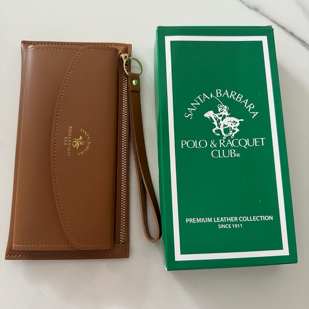 Santa Barbara Polo Racquet Club Ladies Long Wallet 148 with Gold Zipper and Front Flap Pocket Women s Fashion Bags Wallets Wallets Card holders on Carousell