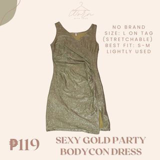 SEXY GOLD PARTY BODYCON DRESS