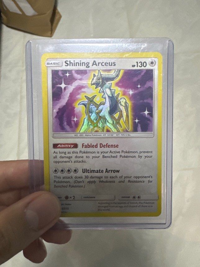 Shining Arceus 57/73 Shining Legends Pokemon Card, Hobbies & Toys, Toys &  Games on Carousell