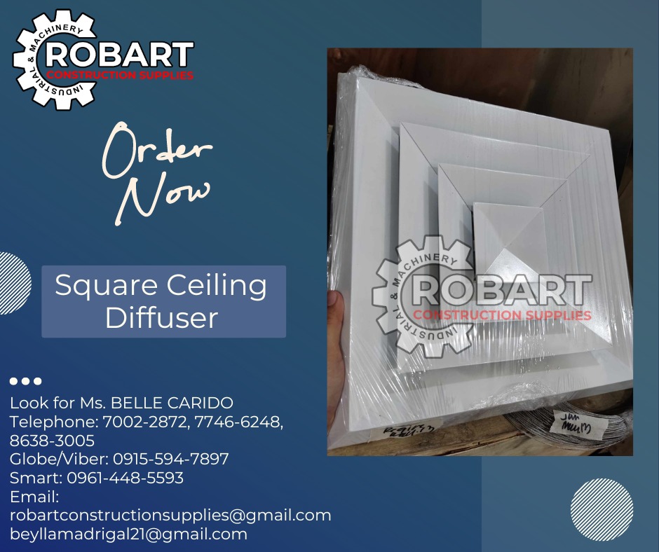 Square Ceiling Diffuser, Commercial & Industrial, Construction Tools ...