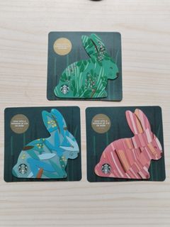 Starbucks Bunny Card Set
