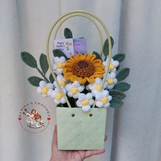 Sunflower Crochet flower bag