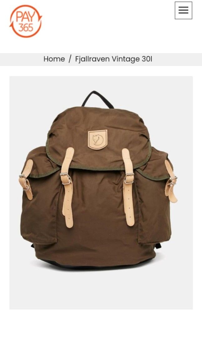 Fjallraven vintage 30l backpack shop