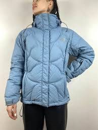 THE NORTH FACE 600 REMOVABLE HOOD BABY BLUE DOWN PUFFER OUTDOOR JACKET Size Medium (22x26)