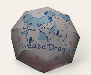Weasl Dragon White Umbrella