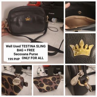 Well Used TESTINA SLING BAG + FREE secosana purse