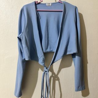 (XL) Cotton on dusty blue long sleeves top cardigan topper bolero