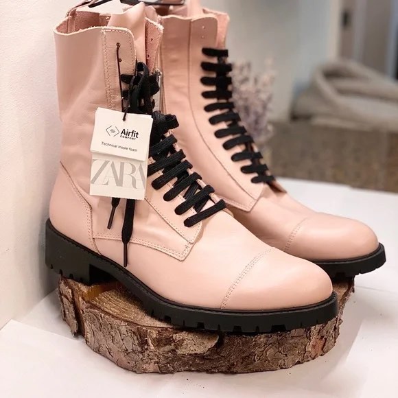 Zara pink boots on sale