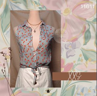 11TH COLLECTION - Women's Printed Button Blouse