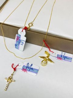 18k gold necklace + pendants package