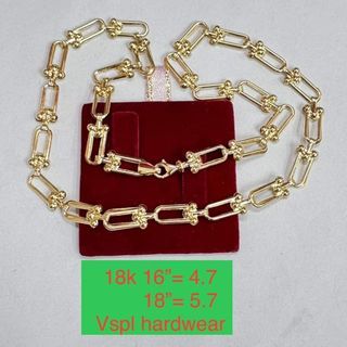18K Saudi Gold Hardware Necklace
