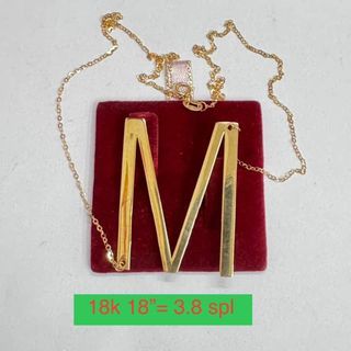 18K Saudi Gold M Necklace