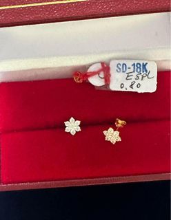 18K Saudi Gold Russian stud earrings