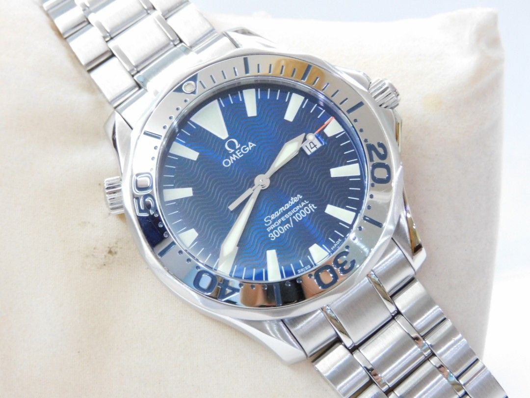 41mm Omega Seamaster Electric Blue Quartz Men s Fashion Watches Accessories Watches on Carousell