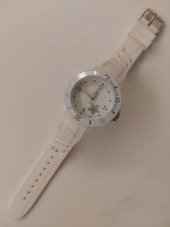 💥 散貨💥 🎇【石英錶】⭐️白色錶盤 3/6/9/12刻度  大三針  外圈可轉動  配白色膠帶  運動型錶64197338655105110