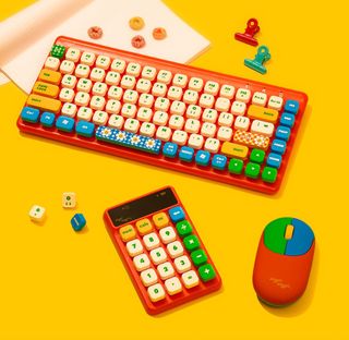 韓國 文創品牌 wiggle wiggle x abko wireless keyboard & mouse & keypad SET 無線 鍵盤 糖果色 少女 滑鼠 數字 套裝64165564605186110