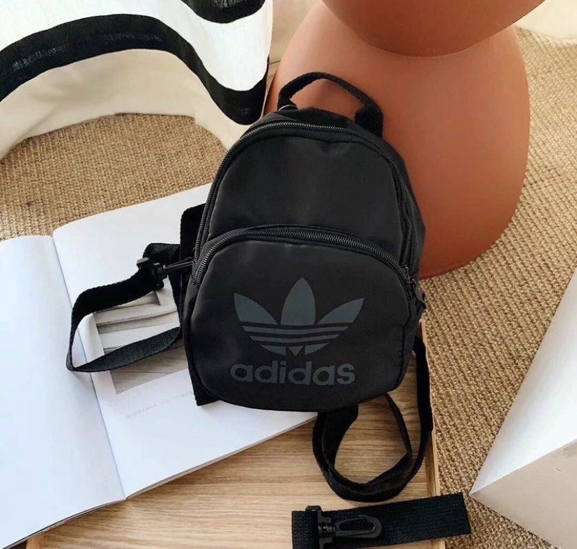 Adidas mini backpack fashion casual student school bag shoulder bag Women s Fashion Bags Wallets Backpacks on Carousell