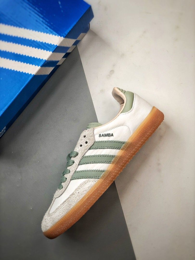 Adidas Samba OG Silver Green Putty Mauve Shoes, Men's Fashion, Footwear,  Sneakers on Carousell