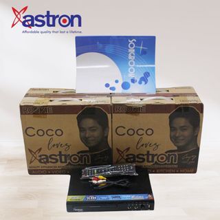 Astron Rookie CD/DVD/USB Karaoke Player with 2 Microphone Input LED Display 25Watts