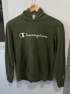 Authentic Champion Olive Green soft Hoodie for Women’s, L on tag dimes is 19 X 22
