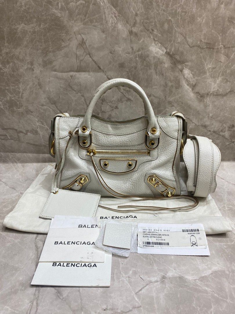 Edge Mini City Bag Balenciaga Metallic Edge Town Leather