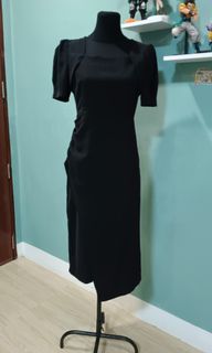SALE TODAY ONLY!!!Black formal dress filipiniana type with side slit