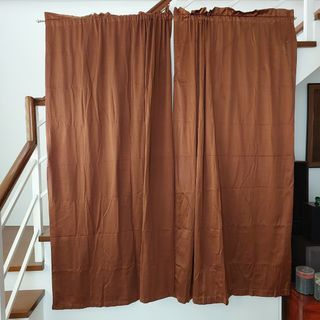 Block Out Curtains Brown (2 pcs curtains)