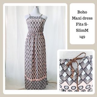 Boho Halter Printed Maxi Dress