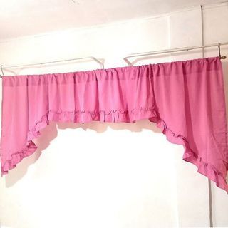 Brandless Ruffled Pink Curtain (Buy 1 Take 1) (Sale)