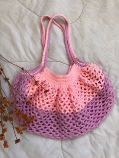 Brandnew handmade ombré crochet beach bag