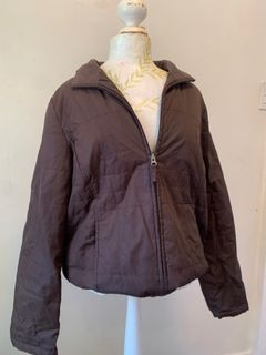 Brown puffer jacket