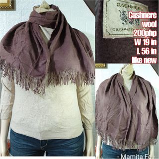 cashmere wool brown scarf