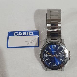 Casio Men's Enticer Stainless Steel Blue Dial Casual Analog Sporty Watch (MTP-VD01D-2BV)