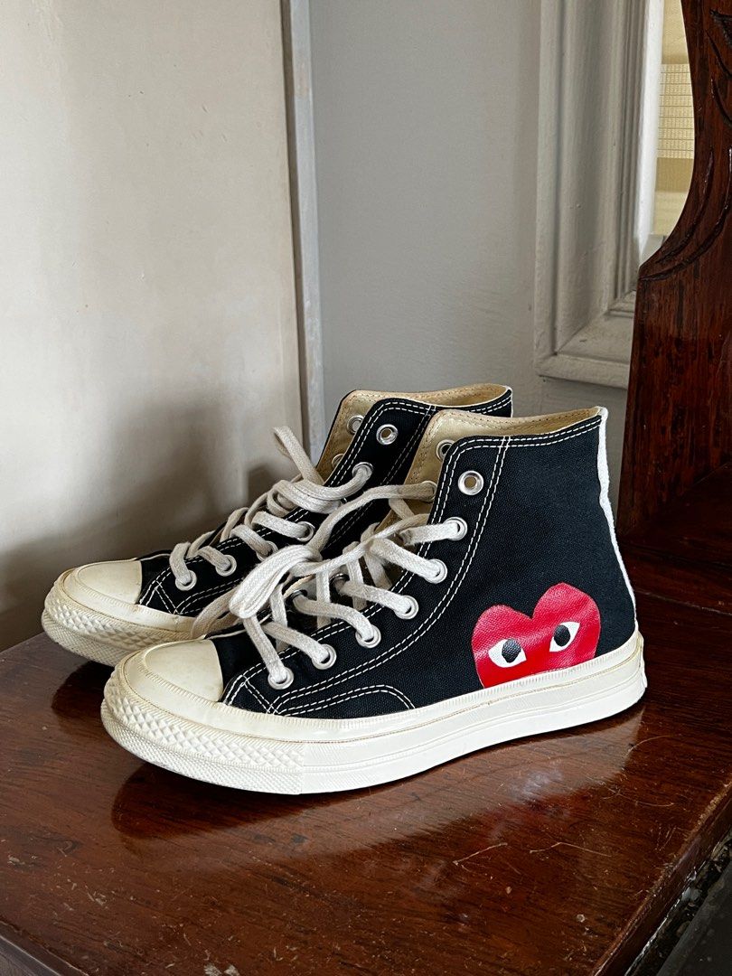 CDG Converse x COMME des GARCONS Chuck Taylot High Top Black Women s Fashion Footwear Sneakers on Carousell