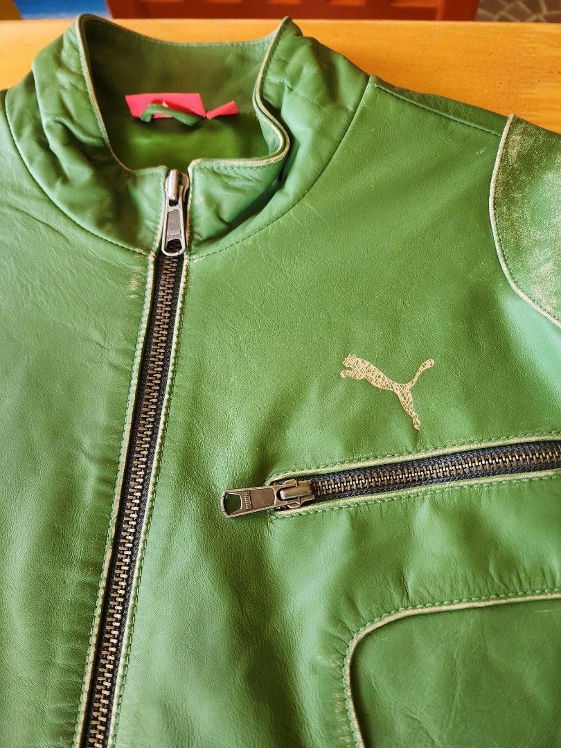 Puma green leather outlet